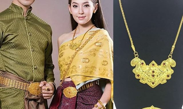 เข็ดขัดพร้อมสร้อย แบบบุพเพสันนิวาส เครื่องประดับชุดไทย