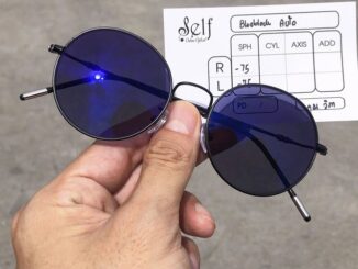 ราคาพิเศษ ❗️จำนวนจำกัด แว่นสั่งตัด สายตาปกติ กรอบไทเทเนียม SM31 สีดำ +  เลนส์ Blueblock Auto