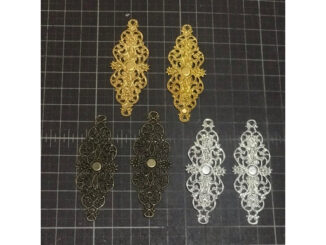 KHMรหัส51แผ่นโลหะฉลุขนาด 2.5*6.3ซม.  2 ชิ้น 12 บาท