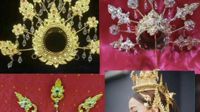 Cat ช้องหลังสวย ๆ สำหรับรวบผม เครื่องประดับชุดไทย