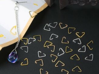 100pcs 6x10mm Triangle Clasps Buckle Loops Jump Rings Split Rings Connectors Clasps Hooks for Jewelry Making Accessories