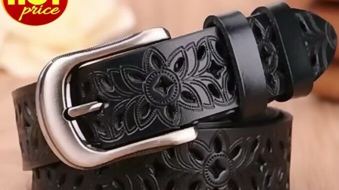 Fin 1 เข็มขัดผู้หญิง เข็มขัดหนังแท้ เข็มขัดหนังวัวแท้ Women's Genuine Cow Leather Belt รุ่น Luise 2893 Fin 1 เข็มขัดผู้หญิง เข็มขัดหนังแท้ เข็มขัดหนังวัวแท้ Women's Genuine Cow Leather Belt รุ่น Luise 2893