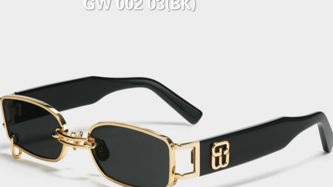Gm Kris Wu Series Gw 002 03 ( Bk ) แว่นตากันแดด กรอบโลหะ ทรงสี่เหลี่ยม สีทอง