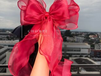 โบว์ติดผม ผ้าแก้วเกาหลี    ฟรุ้งฟริ้งกิ๊บใหญ่หางยาว มี 17 สีพร้อมส่งจ้า