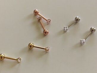 A.piece จิวเงินแท้ [all silver 925] crystal piercing