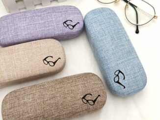 กล่องใส่แว่นตา ผ้าลินิน สีหวาน