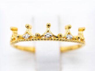 Happy jewelry แหวนมงกุฎ สวยๆ เลิศๆ แฝงไปด้วยความน่ารัก แหวนเพชร แหวนทองเพชรแท้ ทองแท้ 37.5% ME754