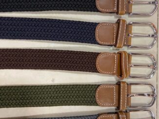 เข็มขัดผ้าถักยางยึดรุ่นยาวพิเศษ130cm+สีเรียบ