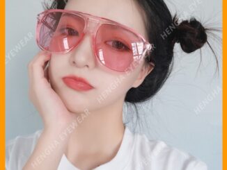 【HENGHA】【พร้อมสต็อก】เกาหลีย้อนยุค Ulzzang ลูกอมสีแว่นกันแดดขนาดใหญ่ผู้หญิง / ผู้ชาย