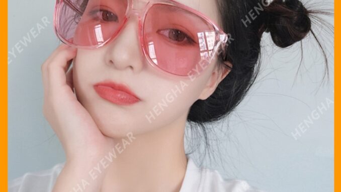 【HENGHA】【พร้อมสต็อก】เกาหลีย้อนยุค Ulzzang ลูกอมสีแว่นกันแดดขนาดใหญ่ผู้หญิง / ผู้ชาย