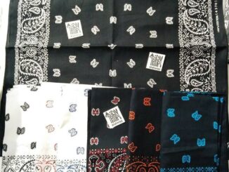 ผ้าเช็ดหน้าลายลูกน้ำ Bandana  (มีทุกสีที่ลงรูปเอาสีอื่นเพิ่มทักแชท) ผ้าโผกผม ผ้าคอตตอล100%(รับประกันสีไม่ตก)