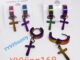 ต่างหู ไม่ต้องเจาะหู ตุ้มหู จิว ไม้กางเขน Cross Huggie Stud Earrings for Men Stainless Steel Earing Punk Male Costume Je