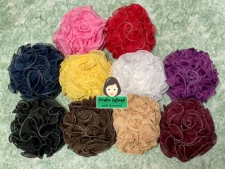 พร้อมส่งในไทย   ตัวหนีบผมตัวใหญ่ขอบเงิน | ปอมๆหนีบผมอิสลาม มี 10 สี