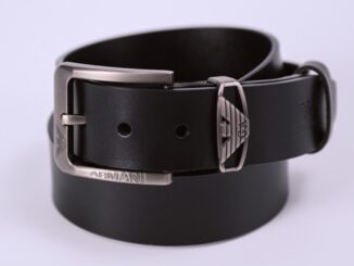 Armani เข็มขัดผู้ชายหนังแท้อามานี่ รุ่น A-1 มีสีดำ
