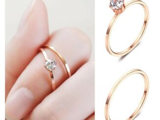 [ZOMI] แหวนหมั้นทอง 24k แหวนเหล็กไทเทเนียมใหม่ขายดีมากแหวนเพชรเม็ดเดี่ยว