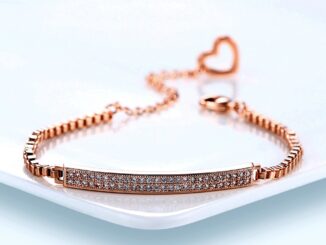 สร้อยข้อมือสำหรับผู้หญิงคูเปอร์ไมโครปู Cubic Zirconia กล่องโซ่โรสสีทองเครื่องประดับแฟชั่นของขวัญคริสต์มาส H172