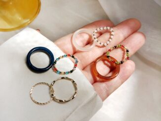ชุดแหวนมุกคริสตัลเรซิ่น 4 ชิ้น / ชุด