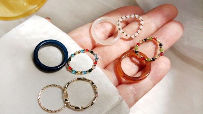 ชุดแหวนมุกคริสตัลเรซิ่น 4 ชิ้น / ชุด ชุดแหวนมุกคริสตัลเรซิ่น 4 ชิ้น / ชุด