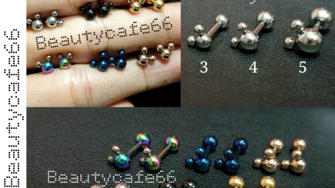 ส่งจากไทย ( 1 คู่) มี 6 สี  จิวหู Minimal รูปมิกกี้เม้าส์ เกลียวล็อค 3D Mickey  สแตนเลสแท้  รหัส MK04