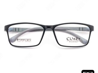 กรอบแว่นตา เกาหลี CU2 Fit Flex 1545 TR90 สีดำ-เทา