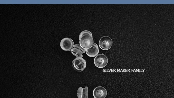 แป้นต่างหู จุกปิดต่างหู จุกซิลิโคน จุกต่างหู   2 ชั้น ขนาด 6 mm. 10 ชิ้น