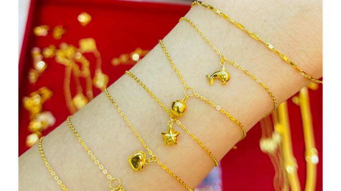 KMDGold สร้อยข้อมือทองนำ้หนัก1กรัม สินค้าขายได้จำนำได้ พร้อมใบรับประกัน