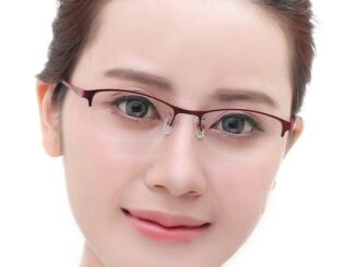 กรอบแว่นตาคุณภาพดี (F) Half Frame โลหะผสมTitanium แข็งแรง ดูดี กรอบเปล่าน้ำหนักเบา สำหรับผู้หญิง