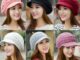 (พร้อมส่ง 6 สี)  หมวกไหมพรม หมวกกันหนาวสวยๆ  มี 6 สีจ้า