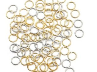 ST.KUNKKA 3-10mm 50-200Pcs 18Kแหวน ห่วงกลมจะไม่จางหายสแตนเลสชุบทองคำแท้การคงสี