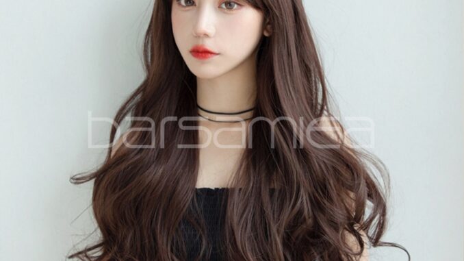 Barsamiea ฟรีตาข่ายคลุมผม วิกผมหญิง Natural black long wig วิกผมผู้หญิงยาวสีดำธรรมชาติ วิกผมออกงาน