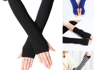 Cactu ถุงมือแขนยาว ผ้าฝ้ายถัก ลายทาง ให้ความอบอุ่น สไตล์คลาสสิก สําหรับผู้หญิง