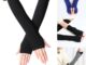 Cactu ถุงมือแขนยาว ผ้าฝ้ายถัก ลายทาง ให้ความอบอุ่น สไตล์คลาสสิก สําหรับผู้หญิง
