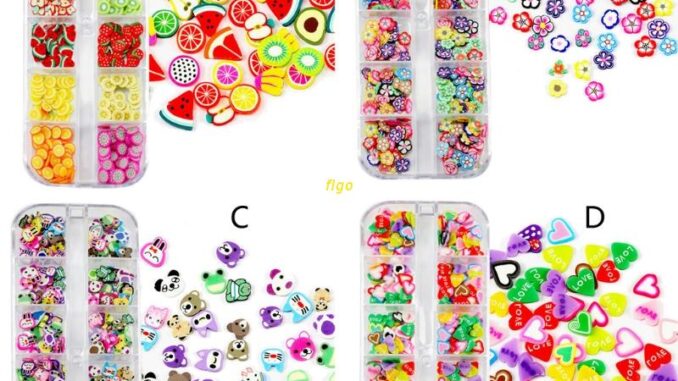 Flgo ดินโพลิเมอร์รูปสัตว์ดอกไม้ผลไม้หัวใจกลิตเตอร์อีพ็อกซี่ 12 ขวด Diy Flgo ดินโพลิเมอร์รูปสัตว์ดอกไม้ผลไม้หัวใจกลิตเตอร์อีพ็อกซี่ 12 ขวด Diy