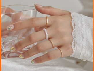 แหวน ประดับไข่มุก สไตล์เกาหลี แฟชั่นสำหรับผู้หญิง 4 ชิ้น / ชุด