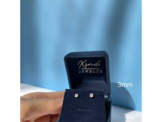 Kind Jewelry ต่างหูเพชรเม็ดเดี่ยวติดหู ขนาด 3มิล 10ตังค์ single 3mm