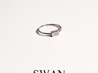 SWAN - RoseGold Ring Baguette Cut#2 แหวนเงินแท้ ฝังเพชรคิวบิคเซอร์โคเนีย cubic zirconia