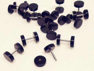 จิว ต่างหู Dumbbell 1 คู่ มีของพร้อมส่ง พลาสติก