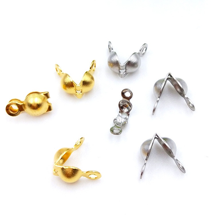 100 ชิ้น / แพ็ค สเตนเลส ลูกปัด หัวเข็มขัด กระเป๋า หัวเข็มขัด DIY อุปกรณ์เครื่องประดับ