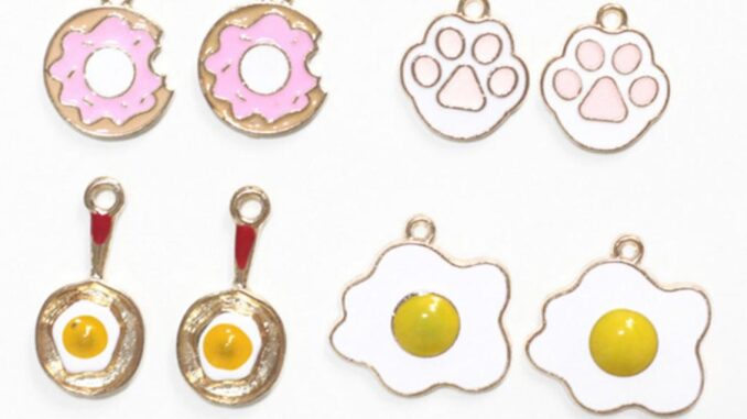 Ladyhome จี้รูปอุ้งเท้าน่ารัก โลหะผสมสังกะสี สําหรับทําเครื่องประดับ DIY 10 ชิ้น/ล็อต
