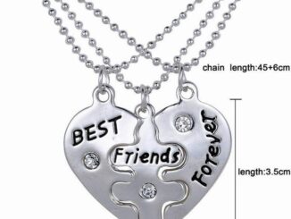 AROMA Necklace Gift Fashion Friendship 3pcs/ Set Crystle Heart Shape