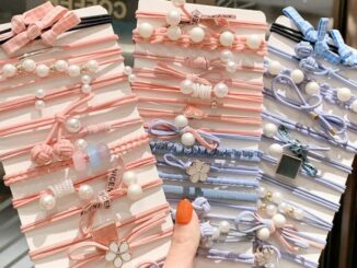 ยางรัดผมประดับโบว์ลายดอกไม้สําหรับผู้หญิง 12 ชิ้น / ชุด