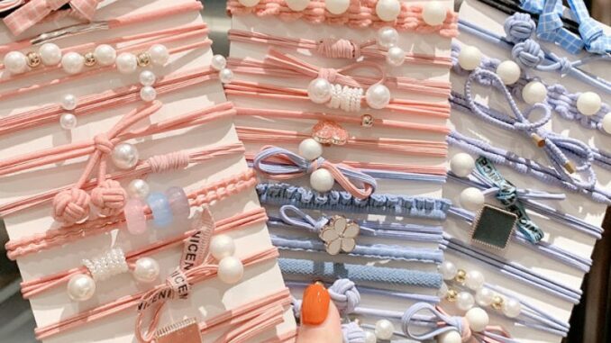 ยางรัดผมประดับโบว์ลายดอกไม้สําหรับผู้หญิง 12 ชิ้น / ชุด