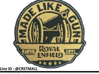 อาร์มรีดปักลายMADE LIKE A GUNอาร์มรีดติดเสื้อปักลายMADE LIKE A GUN อาร์มรีดปักโลโก้ROYAL ENFIELD