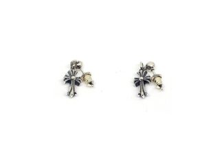 ต่างหูแฟชั่น Cross Fat Drop Earring Chrome Hearts