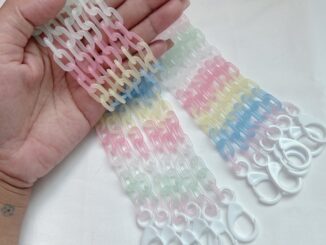 สายคล้องแมสโซ่สีพาสเทล D001 งานลูกปัดdiy