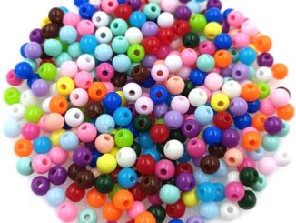 จี้ลูกปัด ทรงกลม ขนาดเล็ก 4 มม. สีแคนดี้ สําหรับทําเครื่องประดับ สร้อยคอ สร้อยข้อมือ DIY 200 ชิ้น