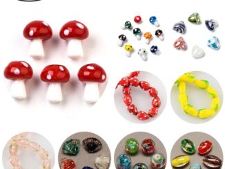 Beadthoven ลูกปัด รูปเห็ด แฮนด์เมด สําหรับทําเครื่องประดับ DIY 10-20 ชิ้น