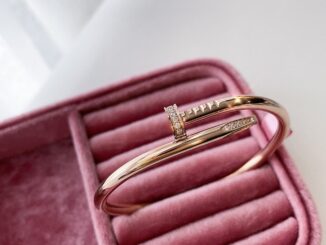 Margarita  Basic Nail Bangle with Diamond (Pink-gold)
