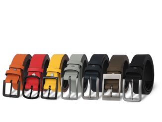 Louis Montini (The Helix) เข็มขัดผู้ชาย Men Belt เข็มขัด PU แฟชั่น MPU13