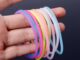 Lidu ยางรัดข้อมือซิลิโคนเรืองแสง 10 ชิ้นสําหรับทําผม DIY